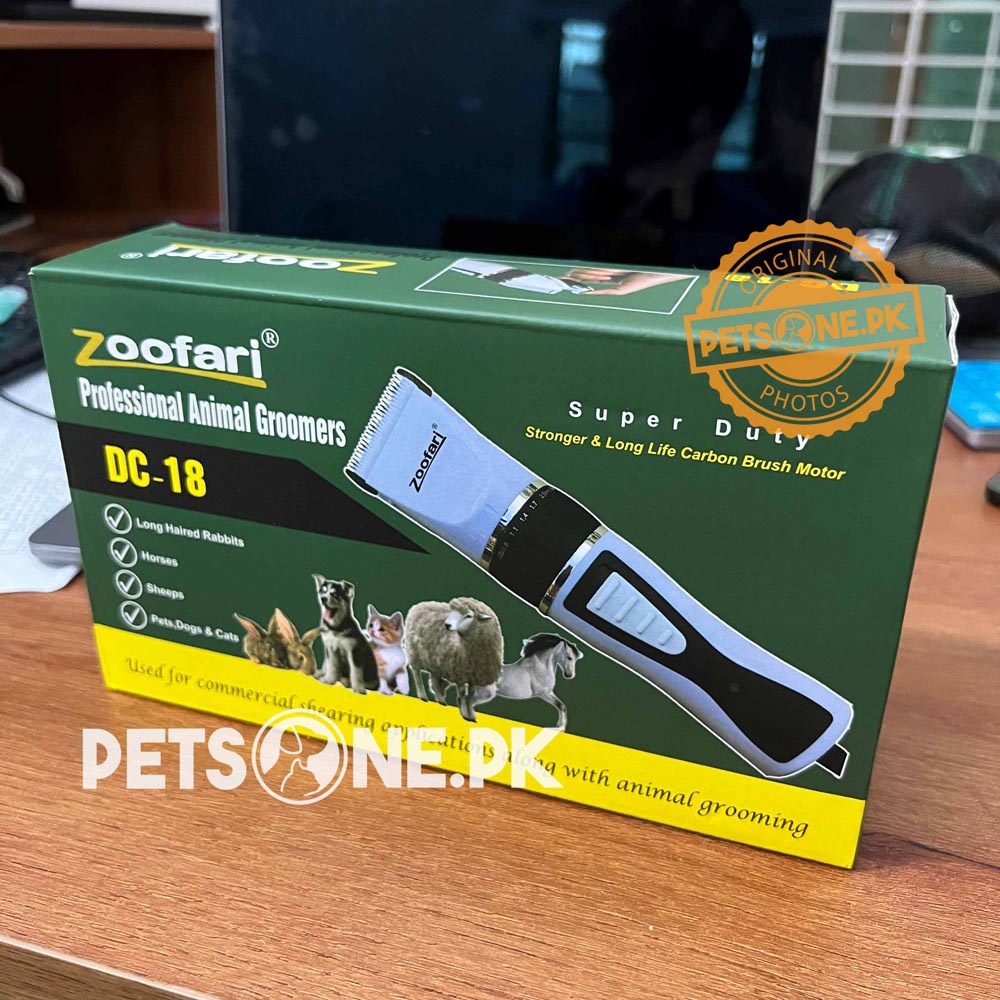Zoofari Professional Animal Groomer DC18 Pet Hair Clipper / Trimmer PetsOne.pk