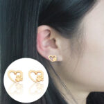 Gold Silver Pet Dog Paw Footprint Earrings