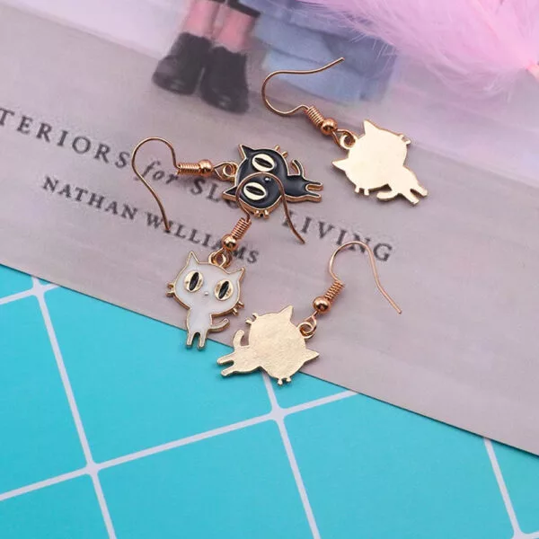 Black Kitty Earrings - Image 2