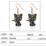 Black Cat Earrings - Image 2