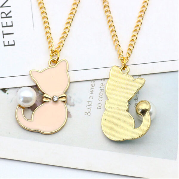 Cat Black Chain Necklaces Pendants - Image 2