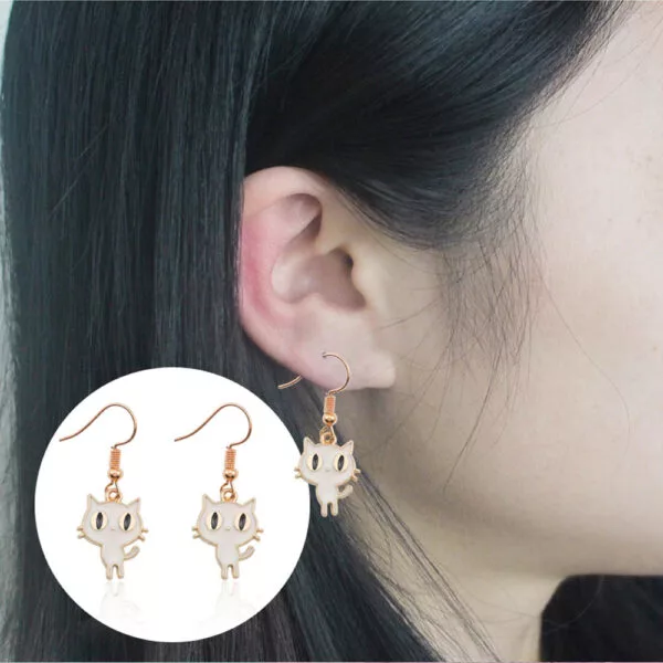 Black Kitty Earrings - Image 3