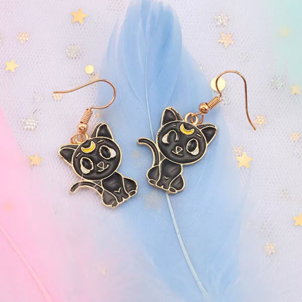 Black Cat Earrings - Image 3