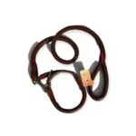 Pure Leather Dog Collar And Leash With Soft Handle - Image 2
