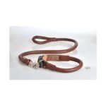 Pure Leather Dog Collar And Leash With Soft Handle