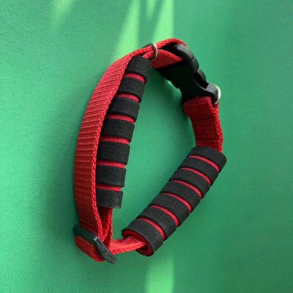 Dual Soft Padded Wide Nylon Dog Collar - Image 2