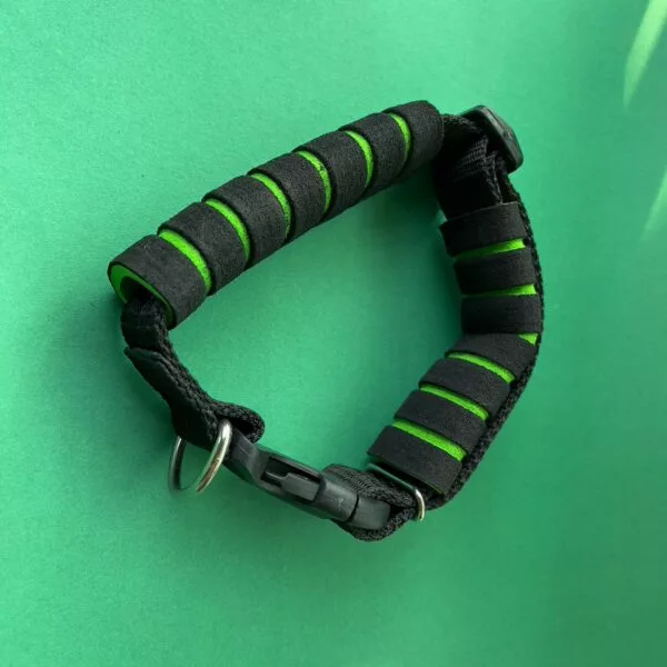 Dual Soft Padded Wide Nylon Dog Collar - Image 4