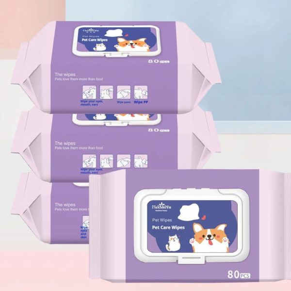 Imprted Pet Care Wipes for Cats And Dogs 80 Sheets Per Pack - Image 3