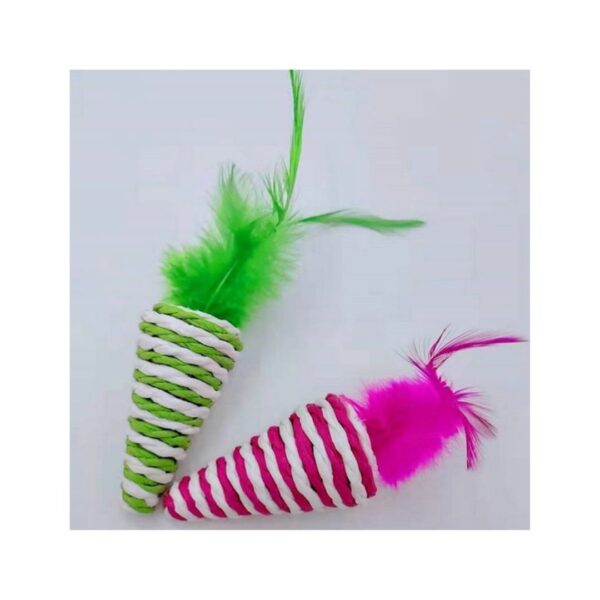 Cat Sisal Toy Interactive Feather - Image 3