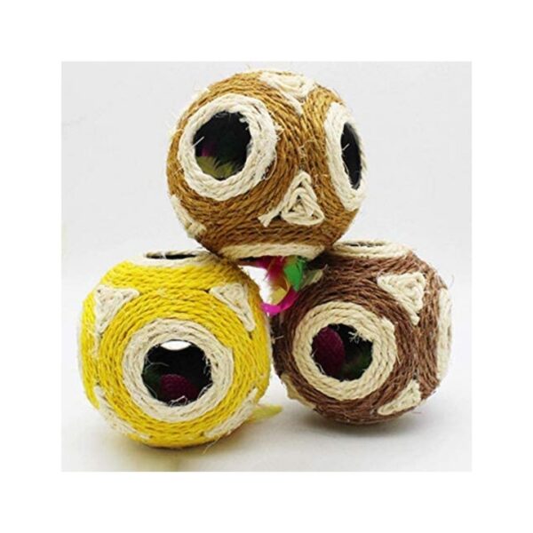 Cat Sisal Ball Toy 6 Holes - Image 2