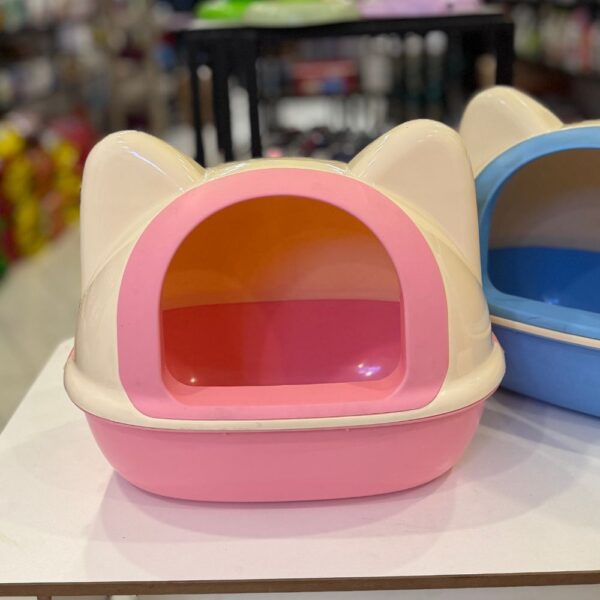 Cat Face Oval Round Large Litter Tray (Design B) - Image 3