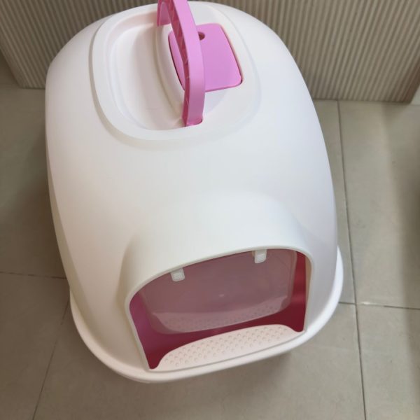Large Cat Litter Box with Door Flap (Design M) - Image 6