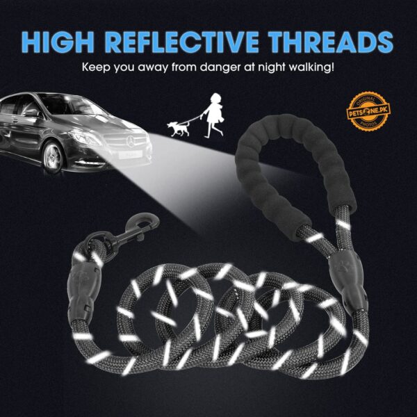 5 FT Strong Dog Leash With Reflective Threads And Small Links - Image 3