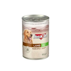 Bonacibo Wet Food for Dogs in Can – Lamb Chunks in Jelly