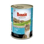 Bonnie Adult Cat Food Tin  – Fish Chunks In Gravy