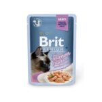 Brit Premium Delicate Meat Fillets In Gravy with Salmon Fillets For Sterilised Cats – 85 Gram