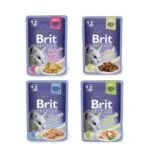 Brit Premium Wet Food Pouch / For Cats / Meat Fillets In Jelly – 85 Gram