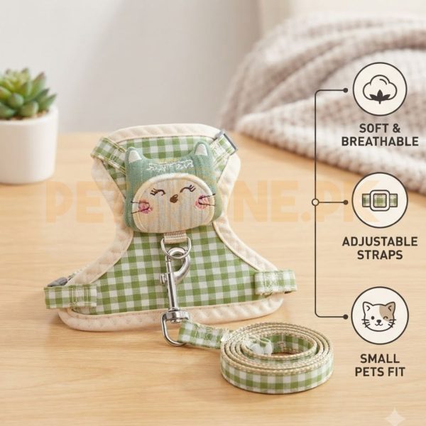 Bunny Shape Imported Cat Harness and Leash - Image 3