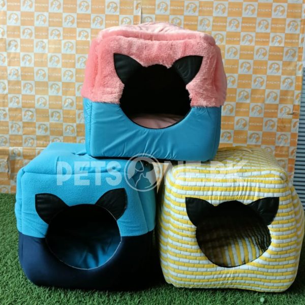 Cozy Cat House Cum Bed with Furr - Image 4