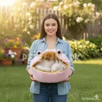 Semi- Enclosed Filling Round With Frog Shap Cat Bed Design – D - Image 4