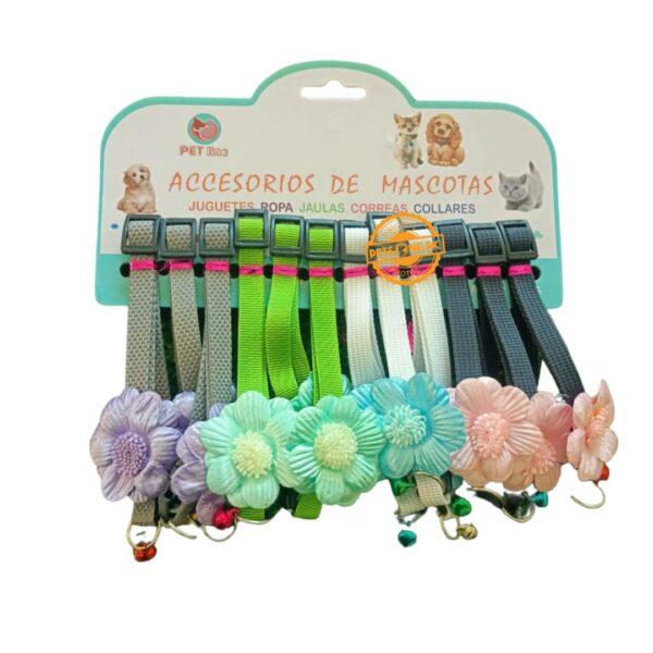 Cat Flower Collar / Flower Collar for Cats with Bell - Image 3