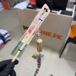 Wooden Cat Wand With Wooden Piece and Furr