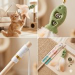 Cat Wand / Cat Play Stick With Catnip Fish Shape - Image 2