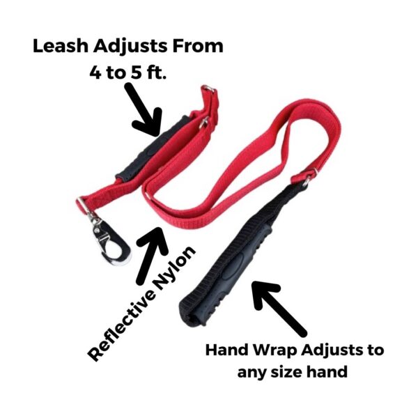 Dual Handle Nylon Belt Leash 5 feet Adjustable - Image 7