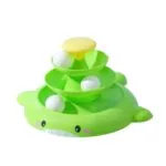 Fish Face Funny Cat Pet Toy Cat Toys Intelligence Triple Play Disc Cat With Feather – 05 - Image 2