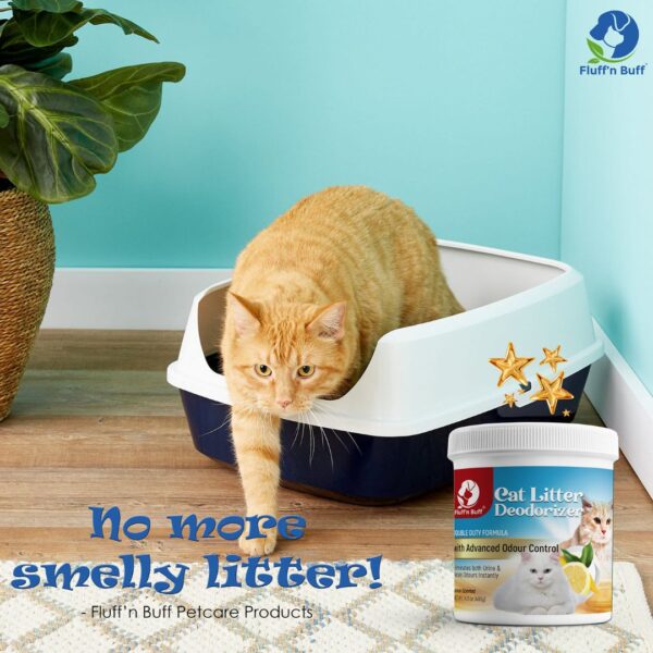 Fluff n Buff Cat Litter Deodorizer Lemon Scent - Image 2