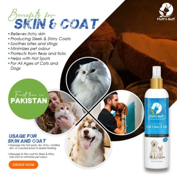 Fluff n Buff Coconut Oil Supplements For Cats And Dogs - Image 2