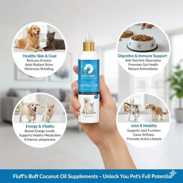 Fluff n Buff Coconut Oil Supplements For Cats And Dogs - Image 5