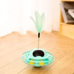 Funny Cat Pet Toy Cat Toys Intelligence Triple Play Disc Cat With Feather – 06 - Image 6
