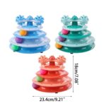 Funny Cat Pet Toy Cat Toys Intelligence Triple Play Disc Cat With Feather – 07 - Image 5