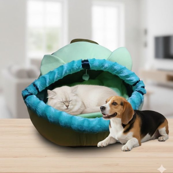 Furr Cat Face Bed Cum House - Image 2