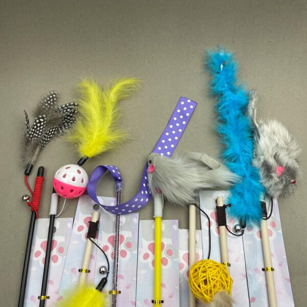 Cat Wand / Cat Play Stick with Different Toys - Image 2