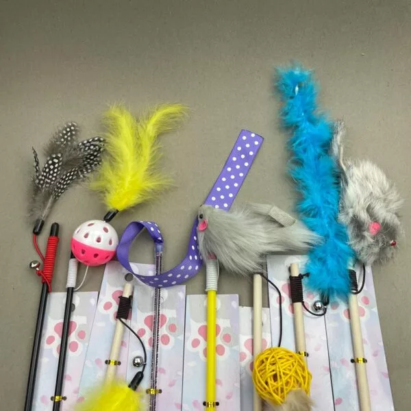 Cat Wand / Cat Play Stick with Different Toys - Image 2