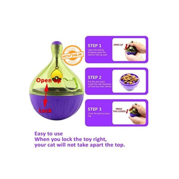 Interactive Cat Toy Shaking IQ Treat Ball Tumbler Food Dispenser - Image 6