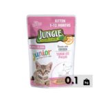 Jungle Pouches for Kitten Chicken Chunks In Gravy – 100 Gram