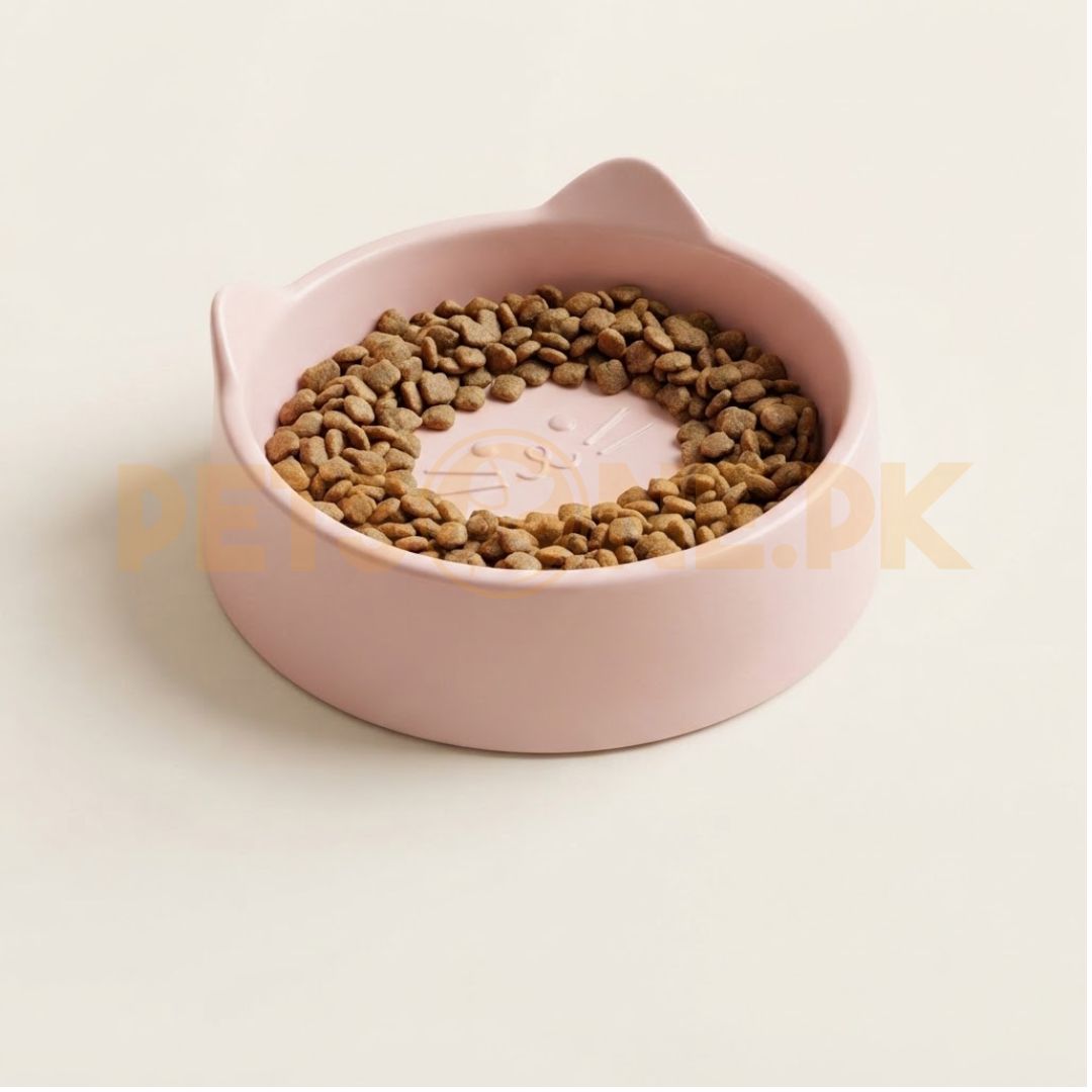 Kitty Face Dual Food Bowl Kitty Face Food Bowl - Image 1