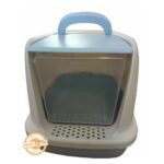 Large Enclosed Cat Litter Tray With Hinged Swinging Door (Design O)