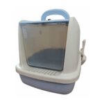 Large Enclosed Cat Litter Tray With Hinged Swinging Door (Design O) - Image 2