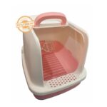 Large Semi-Enclosed Litter Box With Tray (Design I)