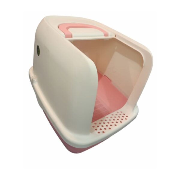 Large Semi-Enclosed Litter Box With Tray (Design I) - Image 2