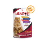 Meaoon Cat Food Tin – Beef  With Chunks