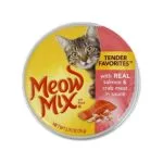 Meow Mix Tender Favorites With Real Salmon & Crab Meat in Sauce