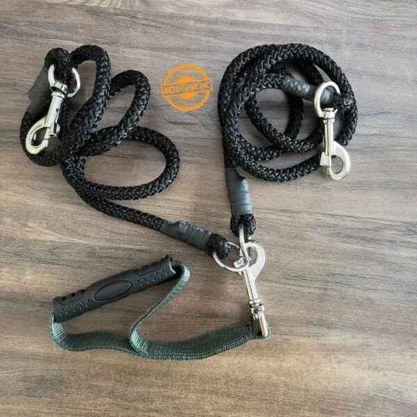 Nylon Rope Dual Dog Walk Leash 6 Feet - Image 3