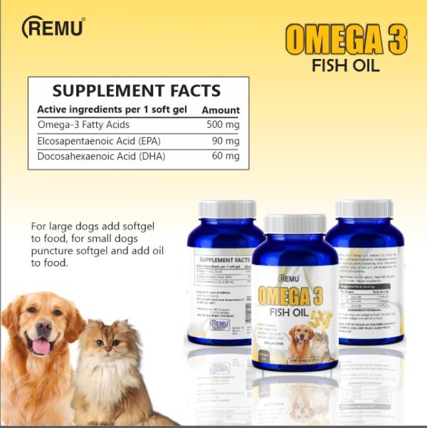 Remu Fish Oil Supplements For Cats And Dogs – 120 Ml - Image 3