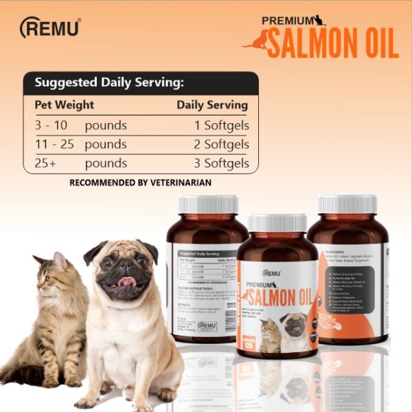 Remu Salmon Oil Supplements For Cats And Dogs – 120 Ml - Image 3