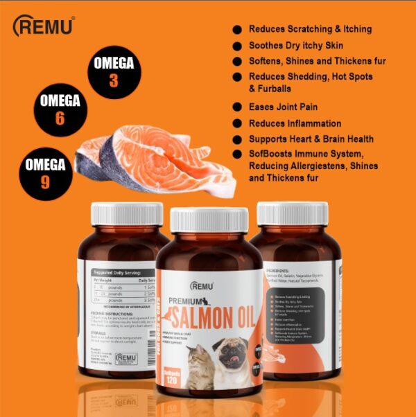 Remu Salmon Oil Supplements For Cats And Dogs – 120 Ml - Image 4